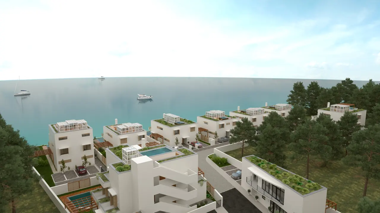Artist's impression — The estate from the sea